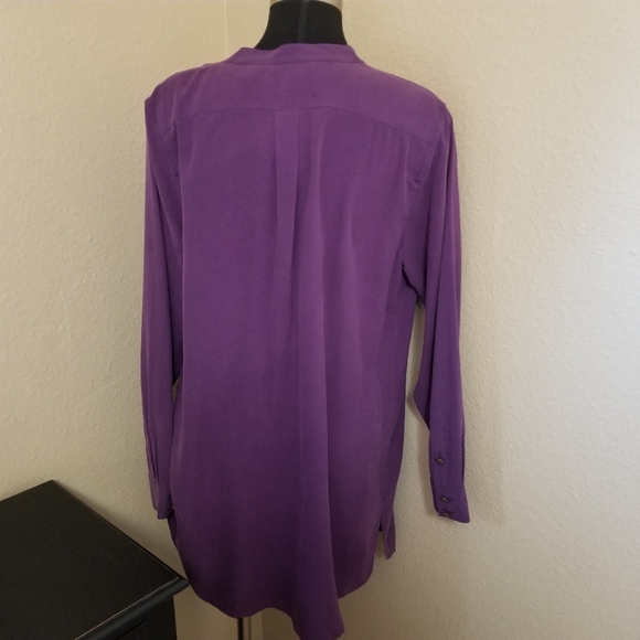 New Soft Surroundings 100% Silk Blouse Large - Picture 3 of 6